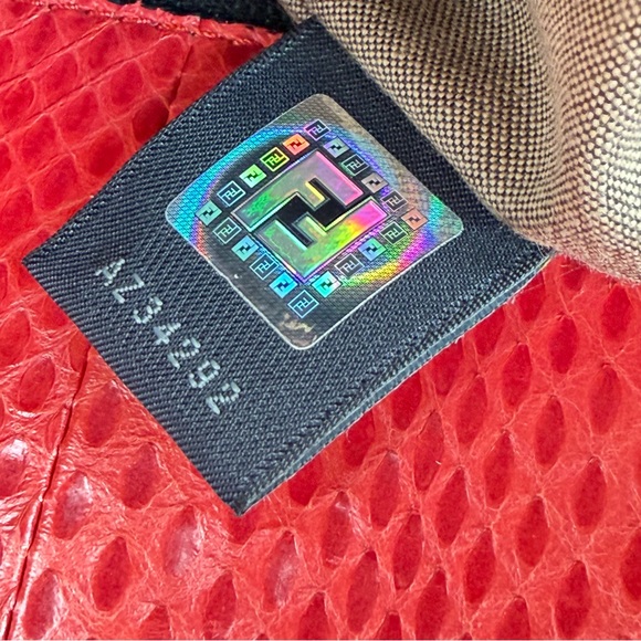 Fendi Peekaboo XL Python and Raffia Bag Rare - Picture 16 of 17